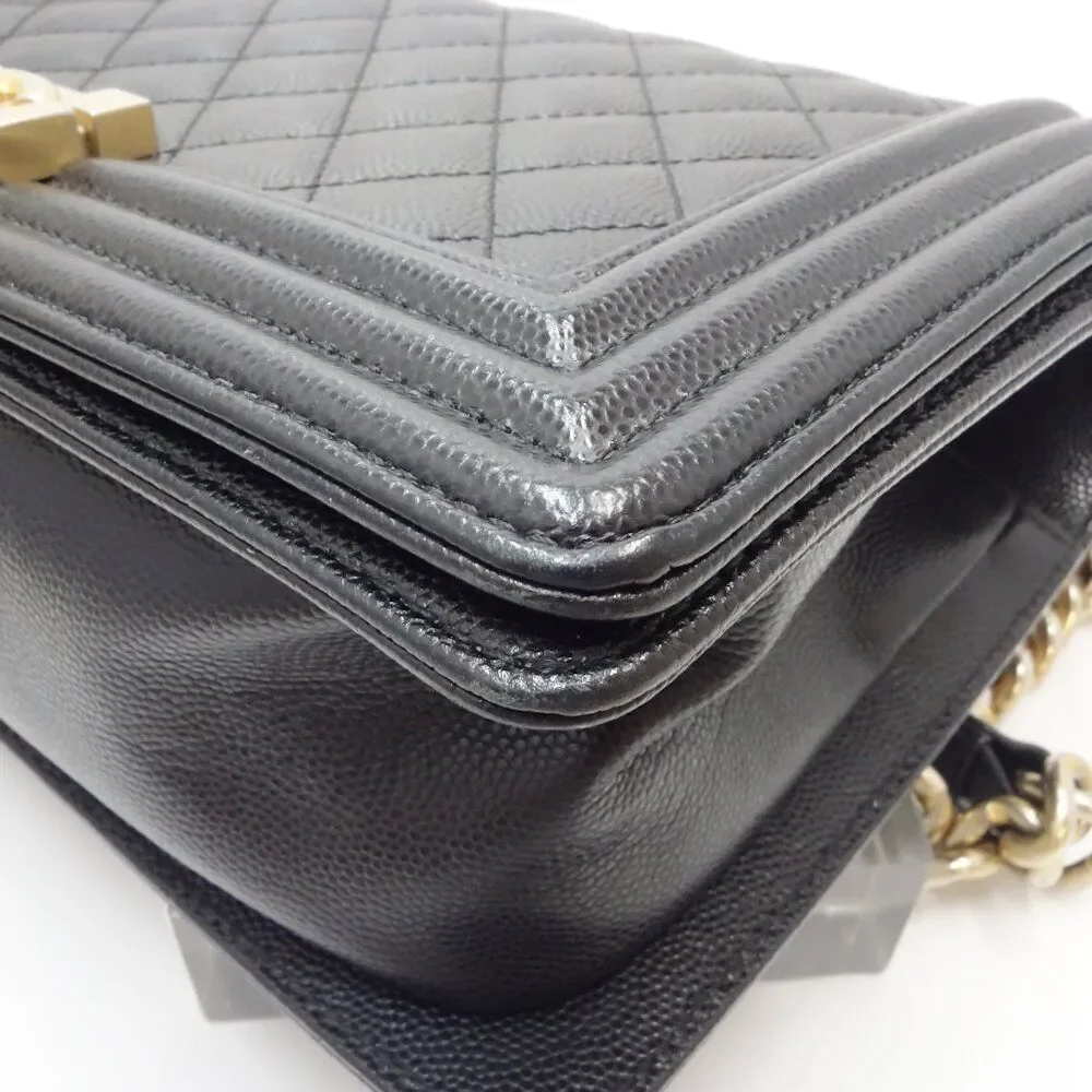 Chanel Chain Shoulder Bag Boy Caviar #132918C58B - Picture 6 of 9